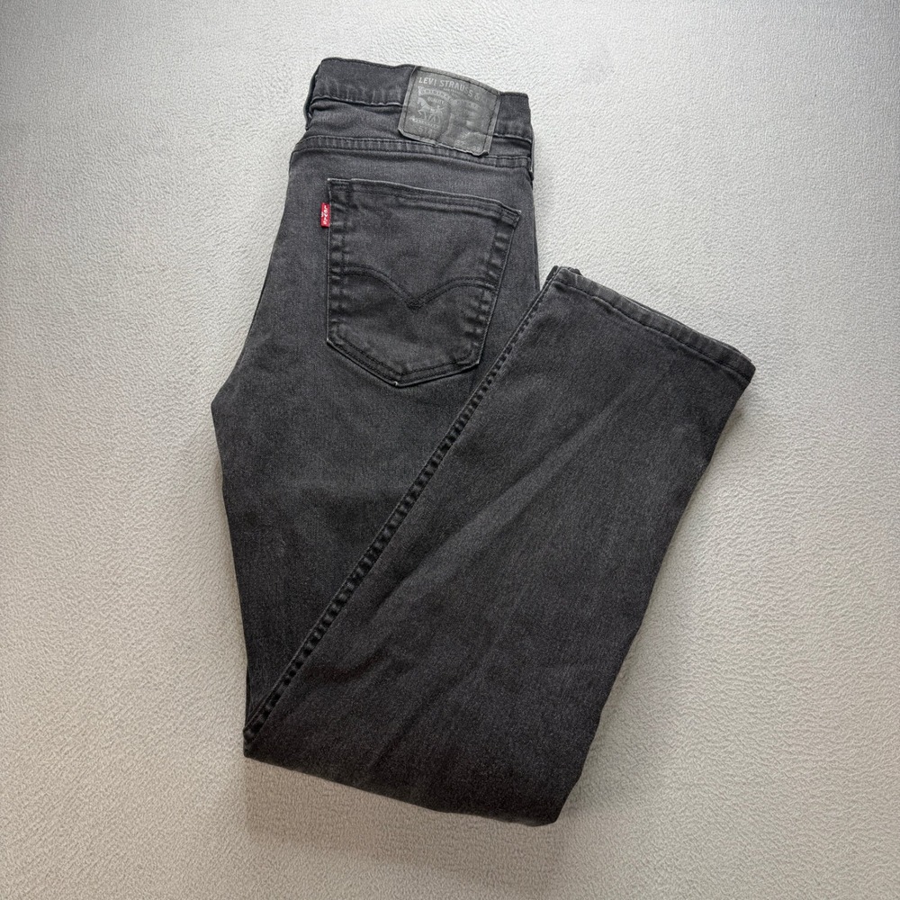 Levis 514 Straight Jeans Mens 32x32 (FIT 32x30) Black Stretch Denim Casual Work